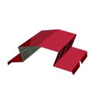 FAITIERE DOUBLE CRANTEE VENT 75/100 LAQUÉ DEV 810 7 PLIS ECO - RAL 8012