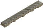 Caniveau en béton polymère avec grille fil inox 316L - SELF 100 - long. 1m x larg. 100mm x haut. 55mm - classe A15