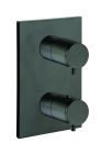 facade externe triverde laiton thermostatique 3 sorties noir