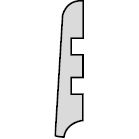 Plinthe replaqué MDF chêne flotté cache fils - Long. 2400 mm x larg. 80 mm x ep. 14 mm