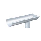 Embout lyonnais droit 250B18 à talon et naissance Ø80 mm sans pince - zinc - CLASSIC naturel