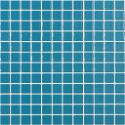 Mosaïque en verre recyclé - 916 LISO AZUL PETROLEO MALLA 25X25MM