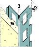 Cornière d'angle en aluminium pour enduit intérieur et extérieur blanc - long. 3,00m x ep. 8mm