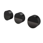 BAIN DOUCHE MURAL 2 SORTIES  CHROME NOIR BROSSE INOX PVD