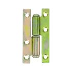 Paumelle de batiment acier zingué bout carré gauche 80x40mm-vrac x1