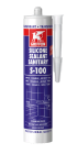 Mastic silicone sanitaire - S-100 transparent - cartouche de 300ml