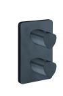 facade externe profilo laiton thermostatique  2 sorties chrome black