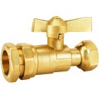 Vanne laiton pour compteur d'eau Ø25x3/4' - VANNE LAITON COMPTEUR Ø25x3/4
