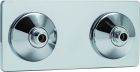 FIXSYSTEM platine double lavabo M1/2 - sortie M3/8