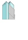 Cornière d'angle rentrant en aluminium naturel sans recouvrement pour plaque - long. 2,50m x ep. 20mm
