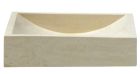 vasque en pierre rectangulaire 40/45/10 cm sable