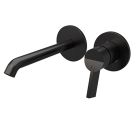 FACADE MITIGEUR AVEC ROSACE PIEGA CHROME NOIR BROSSE PVD