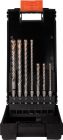 Coffret forets marteaux 4 taillants