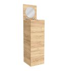 Coiffeuse ALLIANCE avec porte. tiroir et miroir pivotante CHÊNE AFRICAIN