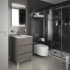 Meuble FUSSION LINE 600 3 tiroirs  TAUPE BRILLANT 598 x 868 x 450 mm