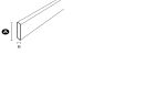 BIAIS ARRONDI COUPE BLANC  Long 2,5 M, Haut 6 mm, Larg 20mm