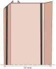 Couvre-joint de dilatation à clipser d'angle PVC beige clips réf 4026 - long. 3,00m x larg. 50mm