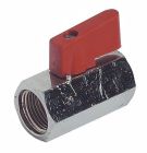 Mini vanne laiton chromé 1/4 de tour - passage intégral Ø40 - FF-15/21