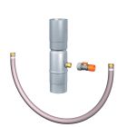 Récupérateur d'eau cylindrique avec raccord GardenaÂ® Ø80 mm - zinc - CLASSIC naturel
