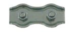 Serre câble plat 2 boulons acier zingué x 2