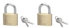 CARTE 2 CADENAS TYPE 1 40MM ANSE ACIER S'ENTROUVRANT 4 CLES