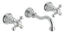 lavabo parigi mural 3 trous chrome + vidage up&down