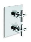 douche facade laiton encastree executive thermo 2 sorties chrome