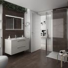 Meuble FUSSION CHROME 1000 2 tiroirs  SBIANCATO 997 x 540 x 450 mm