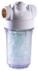 Mini-filtre double action anti-corrosion et anti-calcaire pour chauffe-eau - Pour une protection optimale et efficace du chauffe-eau - Filtration par silicophosphate - Compact à montage polyvalent droit ou équerre - FF-3/4'
