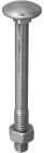 Boulon tête ronde collet carré 7x80 mm Acier Zingué Boite x 25 NORAIL