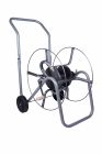 Dévidoir sur roues gonflables nu en métal D.25 mm / capacité 120m D.15mm / Equipé raccords Laiton  / Monté / Fabriqué en France