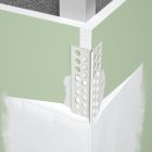 PROFIL D'ANGLE INTÉRIEUR EN PVC PERFORÉ POUR ENDUIT DE 1 MM - LONGUEUR 2500 MM