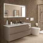 Meuble MONTERREY 1200 2 tiroirs métalliques TAUPE BRILLANT 1197 x 540 x 450 mm