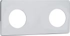 cache platine double ABS chromé EA150 mm