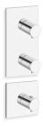 facade externe triverde 2 sorties pour mecanisme pd70200 chrome