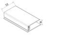 PROFILE DE BORDURE CLIPSABLE 7035 GRIS Long 3 M, Haut 18 mm, Larg 50 mm