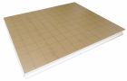 Plaque lisse pour plancher chauffant - Assemblage facile et rapide par simple emboitement - PU - 1200x1000mm - Epaisseur : 52 mm - R 2,40 - Paquet de 9 - ACERMI