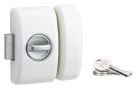 Verrou universel cylindre 45 mm blanc 3 clés