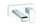 lavabo mural quadri s avec plaque saillie 18 cm chrome ex qs266