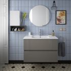 Meuble FUSSION LINE 800 2 tiroirs  TAUPE BRILLANT 797 x 540 x 450 mm