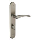Ensemble poignée de porte Vesta aluminium brossé 195 mm à condamnation