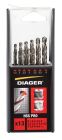Coffret 13 forets métaux HSS Pro Din 338 angle 118° Ø1 à 10 mm