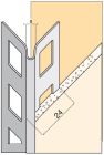 Protège angle aluminium standard perforé angle allongé pour cloi- sons traditionnelles lg. 260 cm