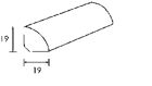 QUADRANTBLANC Long 2,5M, Haut 19 mm, Larg 19 mm - cellulaire