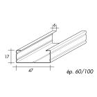 Fourrure 47 - long. 2,4 m x larg. 47 mm