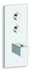 facade thermo up verticale thermostatique 2 sorties chrome quadri