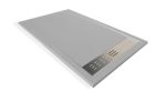 RECEVEUR SOLIDSTONE 1600X900X30 AV BORDURE ET GRILLE LARGE GRIS BASAL