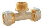 Té mâle à compression pour tube Multicouche Ø16mm - mâle au centre 15/21 (1/2')