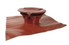 CHAPEAU AERAULIQUE AVEC COLLERETTE DIAMETRE 160 ROUGE    - VXE16R