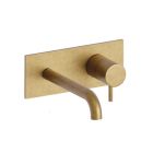LAVABO MURAL TRIVERDE AVEC PLAQUE BEC 22.5 CM OR BROSSE